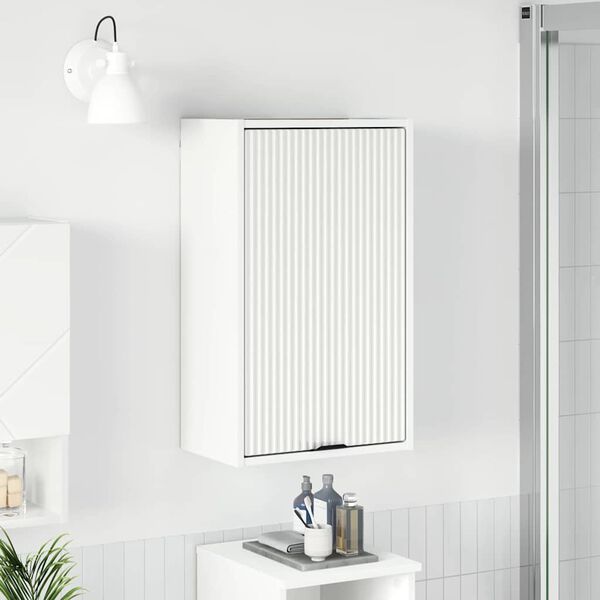 vidaXL Cabinet de salle de bain Montage mural Blanc 39 x 23,5 x 65 cm