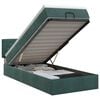 vidaXL Lit ottoman avec matelas Vert fonc&eacute; 90 x 190 cm Velours