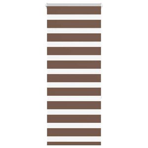 vidaXL Store z&egrave;bre marron 65x150 cm largeur du tissu 60,9 cm polyester