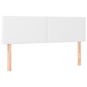 vidaXL T&ecirc;tes de lit Blanc 144 x 5 x 78/88 cm Similicuir