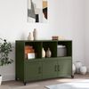 vidaXL Buffet vert olive 100,5x39x72 cm acier