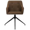 vidaXL Chaises pivotantes &agrave; manger lot de 4 marron tissu