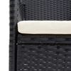 vidaXL Ensemble &agrave; manger de jardin coussins 7pcs R&eacute;sine tress&eacute;e Noir