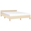vidaXL Cadre de lit sans matelas crème 140x190 cm tissu