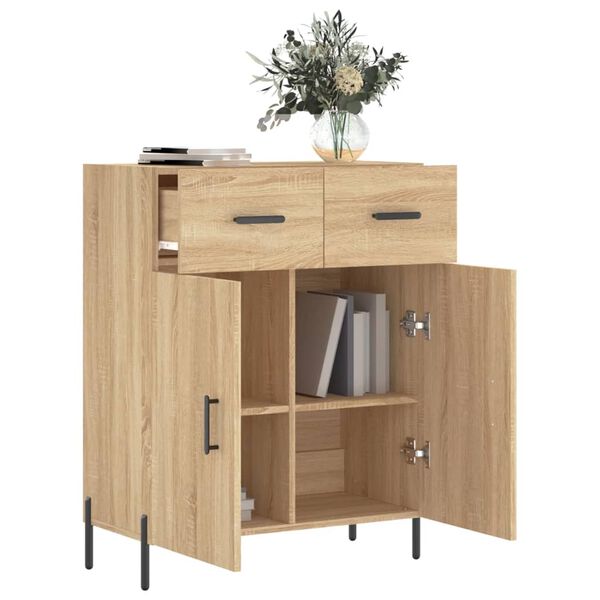 vidaXL Buffet ch&ecirc;ne sonoma 69,5x34x90 cm bois d'ing&eacute;nierie
