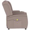 vidaXL Fauteuil de massage inclinable porte-gobelet 2 places taupe