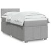 vidaXL Sommier &agrave; lattes de lit avec matelas Gris clair 90x200 cm Tissu