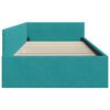 vidaXL Cadre de lit d'angle Turquoise 90 cm x 190 cm Velours