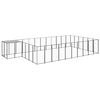 vidaXL Chenil Noir 19,36 m&sup2; Acier