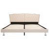 vidaXL Cadre de lit Beige Tissu 180 x 200 cm