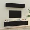 vidaXL Ensemble de meubles TV 4 pcs Noir Bois d'ing&eacute;nierie