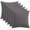 vidaXL Housse de coussin 6 pc HEERLEN Gris clair 50 x 50 cm Tissu