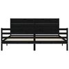 vidaXL Cadre de lit sans matelas noir 200x200 cm bois massif