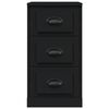 vidaXL Buffet noir 36x35,5x67,5 cm bois d'ing&eacute;nierie