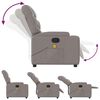 vidaXL Fauteuil de massage inclinable Taupe Tissu