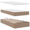 VidaXL Lit ottoman et matelas cappuccino 100x200cm similicuir