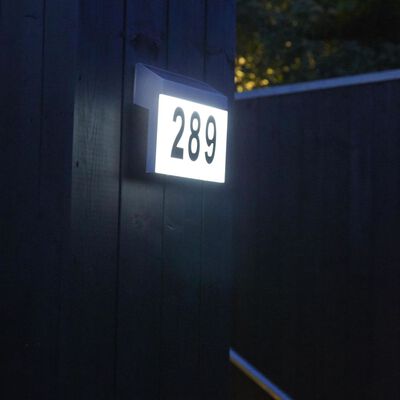Luxbright Éclairage solaire de numéro de maison Cornwall Blanc 34106
