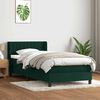 vidaXL Sommier &agrave; lattes de lit et matelas vert fonc&eacute; 80x220 cm velours