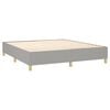vidaXL Sommier &agrave; lattes de lit avec matelas Gris clair 160x200cm Tissu