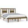 vidaXL Cadre de lit sans matelas marron miel bois massif