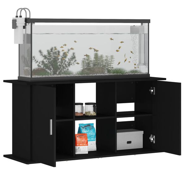 vidaXL Support pour aquarium noir 121x41x58 cm bois d'ing&eacute;nierie