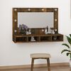 vidaXL Armoire à miroir avec LED Chêne fumé 90x31,5x62 cm