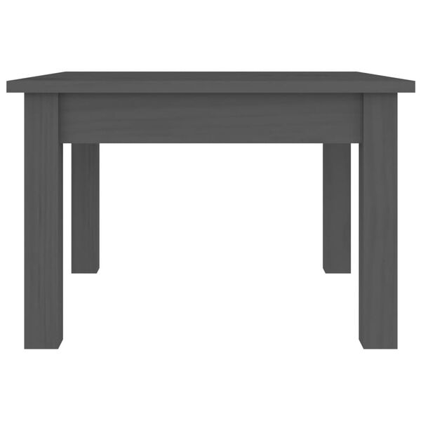 vidaXL Table basse Gris 45x45x30 cm Bois massif de pin