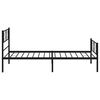 vidaXL Cadre de lit m&eacute;tal sans matelas avec pied de lit noir 90x200 cm