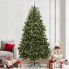 vidaXL Sapin de No&euml;l artificiel avec 300 LED Vert 240 cm PVC et m&eacute;tal