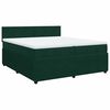 vidaXL Sommier &agrave; lattes de lit et matelas Vert fonc&eacute; 200x200cm Velours