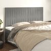 vidaXL T&ecirc;te de lit Gris clair 180x5x118/128 cm Velours