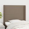 vidaXL T&ecirc;te de lit avec oreilles Taupe 103x16x118/128 cm Tissu