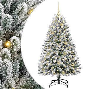 vidaXL Sapin de No&euml;l Artificiel &agrave; Branches Articul&eacute;es Vert et blanc