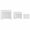 vidaXL Tables gigognes 3 pcs Blanc Aggloméré