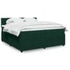 vidaXL Sommier &agrave; lattes de lit et matelas Vert fonc&eacute; 200x200cm Velours
