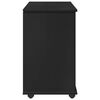 vidaXL Cabinet roulant Noir 63,5 x 39 x 65,5 cm Bois de Pin Massif