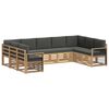 vidaXL Ensemble de canap&eacute;s d'ext&eacute;rieur 9 pc Blanc et anthracite