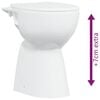vidaXL Toilette sans rebord 7 cm hauteur suppl&eacute;mentaire Abattant amorti C&eacute;ramique blanche