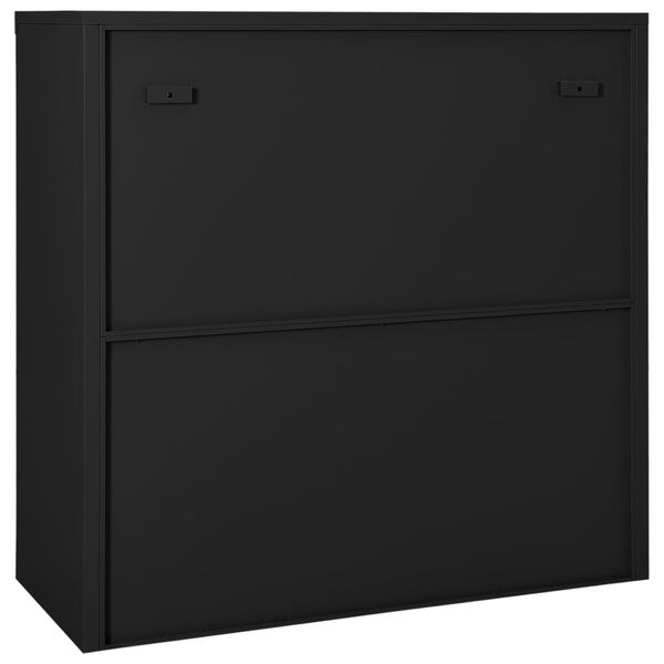 vidaXL Armoire à portes coulissantes Anthracite 90x40x90 cm Acier