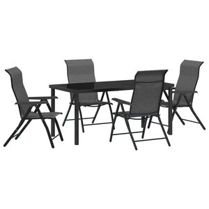 vidaXL Ensemble de salle à manger pour jardin 5 pcs Gris