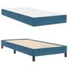vidaXL Lit &agrave; ressorts avec matelas Bleu fonc&eacute; 90 x 210 cm tissu