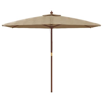 vidaXL Parasol de jardin avec mât en bois taupe 299x240 cm