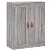 vidaXL Buffet haut Sonoma gris 69,5x34x180 cm Bois d'ingénierie