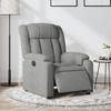 vidaXL Fauteuil inclinable &eacute;lectrique Gris clair Tissu