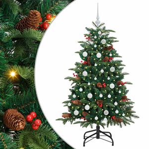 vidaXL Sapin de No&euml;l artificiel Vert 150 cm PVC, m&eacute;tal et plastique