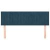 vidaXL T&ecirc;tes de lit Bleu fonc&eacute; 144 x 5 x 78/88 cm Velours