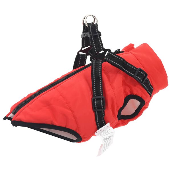 vidaXL Manteau pour chien Rouge L32 Fleece et Polyester