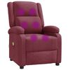 vidaXL Fauteuil de massage Rouge bordeaux Tissu