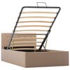 vidaXL Cadre de lit à rangement Cappuccino Similicuir 90x200 cm