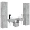 vidaXL Ensemble de mobilier de salle de bain 5 pc Gris b&eacute;ton